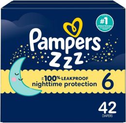 Pampers ZZZ Overnight Diapers 42 Count, 44 lbs
