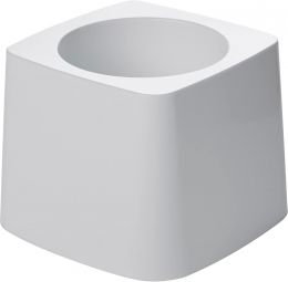 Rubbermaid Commercial Products 5" Toilet Bowl Brush Holder White Compact Design, Bundle of 5