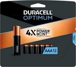 DURACELL Optimum AAA Batteries with Power Boost Ingredients 12 Count, Bundle of 2