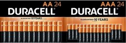 DURACELL CopperTop AA 24 + AAA 24 Alkaline Batteries Combo Pack 48 Count