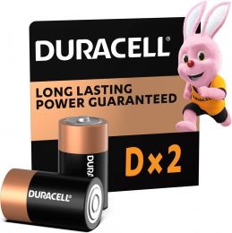 DURACELL Alkaline D Batteries 2 Count 2 Count, Bundle of 3