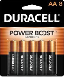 DURACELL Coppertop Double AA Batteries with Power Boost Ingredients Pack of 1, 8 Count, Bundle of 3