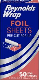 Reynolds Wrap Pre-Cut Pop-Up Aluminum Foil Sheets Aluminum 10.25 Inches, 14 x 10, Bundle of 5