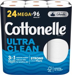 Cottonelle Ultra Clean Mega Bathroom Tissue Cotton Pack Of 24