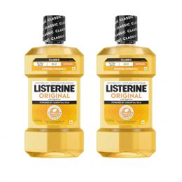 Listerine Original Intense Antiseptic Oral Care Mouthwash to Kill 1L, Bundle of 2