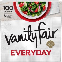 Vanity Fair Everyday Paper Napkins 100 Count, Bundle of 7