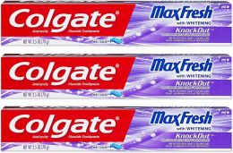Colgate Max Fresh Knockout Gel Toothpaste Pack Of 3, 2.5 Ounce, Bundle of 3