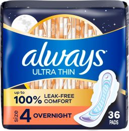 Always Ultra Thin Feminine Pads with Wings for Women 36 Count, Bundle of 3
