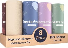 Betterway Bamboo Natural Brown Paper Towels Plastic