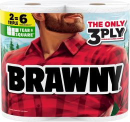 Brawny Tear-A-Square 3-Ply Paper Towels, Bundle of 5