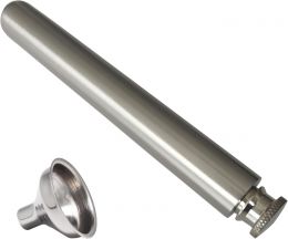 CNFLASK Stainless Steel 2oz Tube Flask Portable Mini Water Bottle & Stainless Steel Portable 2oz, Bundle of 4