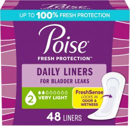 Poise Daily Liners 48 ct, Bundle of 4