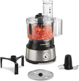 Hamilton Beach Food Processor & Vegetable Chopper for Slicing Stainless Steel