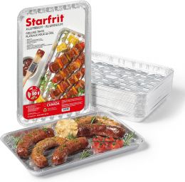 Starfrit 30-Pack Aluminum Grilling Trays Aluminum 30-Pack, 34 cm, 23 cm