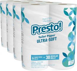 Presto! Brand - Presto! 2-Ply Ultra-Soft Toilet Paper Pack of 4