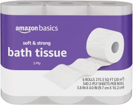 Visit the Store Soft and Strong 2-Ply Toilet Paper Pack of 6, 1 Pack, Bundle of 3