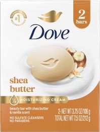 Dove Beauty Bar Gentle Skin Cleanser 2 Bars Shea Butter Moisturizing for Gentle Soft Skin Care More, Bundle of 3