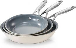 BLAZANT Ceramic Nonstick Frying Pan Set Nonstick Ceramic 3-Piece