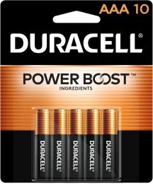 DURACELL Coppertop AAA Batteries with Power Boost Ingredients Pack of 1, 10 Count, Bundle of 2