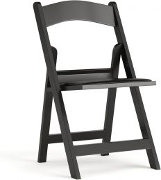 Flash Furniture Hercules™ Series Folding Chair - Black Resin – 1000LB Weight Capacity Comfortable Event Chair
