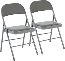 DUMOS Padded Folding Chairs 2 Pack 2 Pack