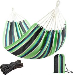 JoyView Brazilian Hammock for Single Preson - 78.8x39.4” Portable Cotton Hammock with Hanging Ropes & Carry