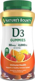 Nature's Bounty Vitamin D3 Gummies 50mcg 90ct, Bundle of 3