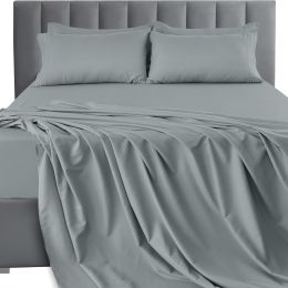 LDC LUX DECOR COLLECTION LUX Décor Queen Sheet Set Microfiber 6 Piece, Bundle of 2