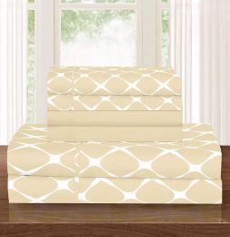 Elegant Comfort Milano Trellis 6-Piece Bed Sheet Set 6-Piece