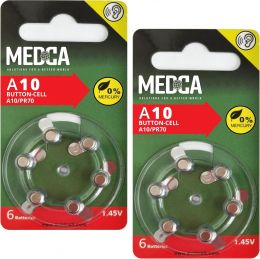MEDca A10 Batteries - 12 Count Pack 12 Count, Bundle of 2