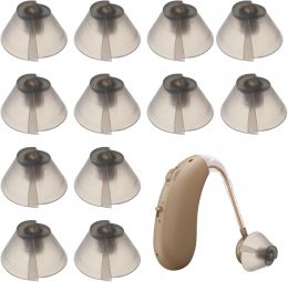 Lusofie 12 Pcs Silicone Hearing Aid Domes Silicone, Bundle of 4