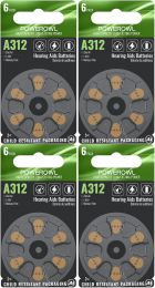 POWEROWL Hearing Aid Batteries Size 312 24 Count, Bundle of 3