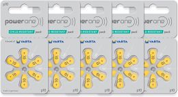 Power One size 10 No Mercury Hearing Aid Batteries (30, Bundle of 2