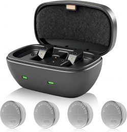 Wokyo 4Pcs Rechargeable 675 Hearing Aid Batteries and Charger Kit Rechargeable