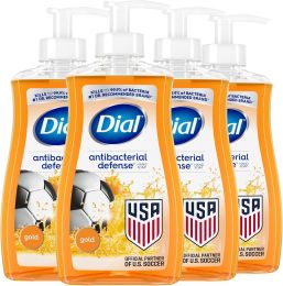 Dial Antibacterial Defense Liquid Hand Soap + Pack of 4, Bundle of 3