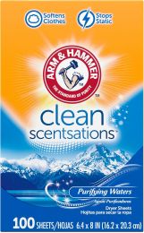Arm & Hammer Fabric Softener Dryer Sheets 100 Count, Bundle of 3