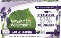 Seventh Generation Fabric Softener Sheets 80 count, Bundle of 3