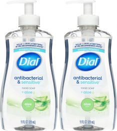 Dial Liquid Hand Soap Antibacterial Pack of 2, Bundle of 4