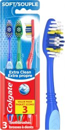 Colgate Extra Clean Soft Toothbrush 3 Pack, Bundle of 7