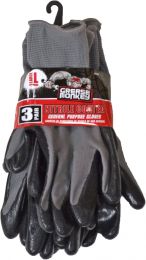 GREASE MONKEY Nitrile Coated 3Pk, Bundle of 2