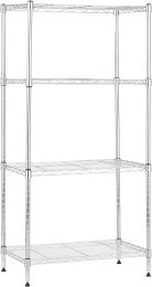 Visit the Store 4-Shelf Adjustable Storage Shelving Unit for Garage 200 Pound