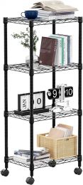 M MZG 4-Shelf Adjustable Heavy Duty Steel Wire Rack Heavy Duty