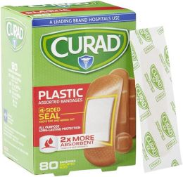 Curad CUR45157RBZ Plastic Adhesive Bandage for First Aid Plastic Pack of 8, Bundle of 3