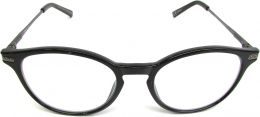 Foster Grant McKay Multifocus Round Reading Glasses Black (Black Glass