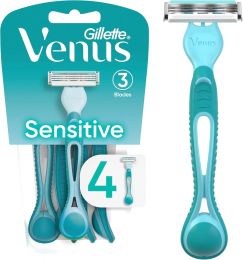 Gillette Venus Simply 3 Sensitive Women's Disposable Razors Pack of 1, Bundle of 6