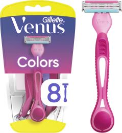 Gillette Venus Simply3 Disposable Razors for Women 8 Count, Bundle of 3