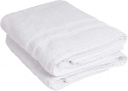 Living Fashions Luxury Bath Towels Large Cotton Set of 2, 54 Inch, 30 x 54 Inch
