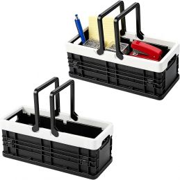 Junverelle 2-Pack Collapsible Mini Storage Crates with Handles 2-Pack, Bundle of 2