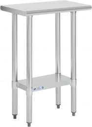 HALLY SINKS & TABLES H Hally Stainless Steel Table for Prep & Work Stainless Steel 24 Inches, 14 x 24 Inches
