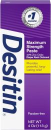 Desitin Maximum Strength Baby Diaper Rash Cream with Hypoallergenic 4 oz, Bundle of 4